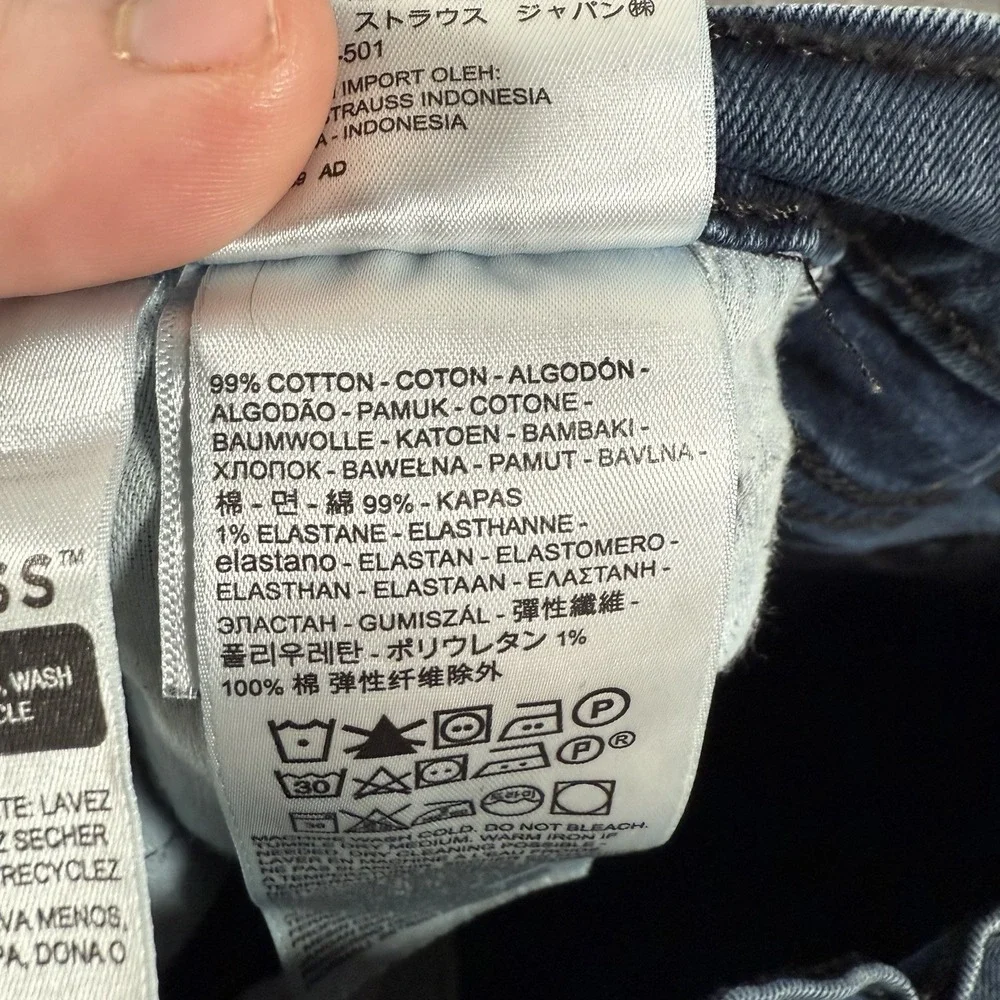 Levi's Jeans‎ Mens 30x32 (Fits 28x30) Blue 512 Slim Tapered Fit Stretch Denim